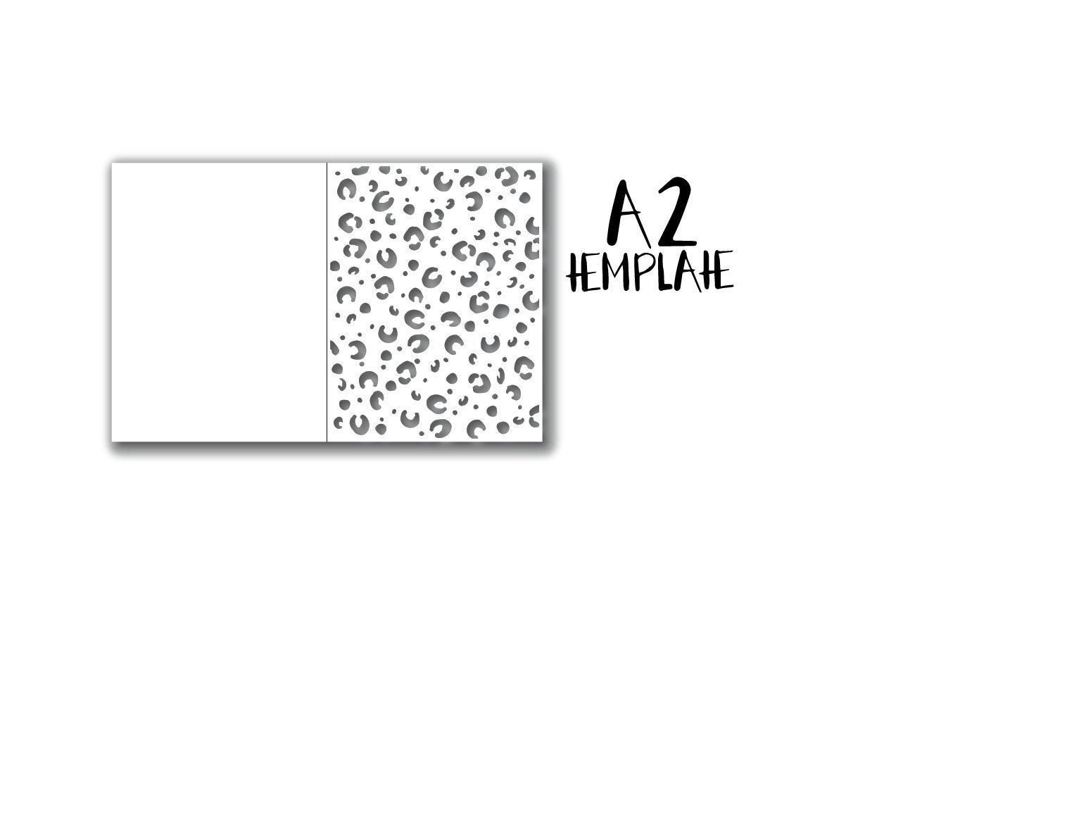 Leopard Print A20 Card Template SVG/PNG for Cricut/Silhouette  Etsy Within A2 Card Template