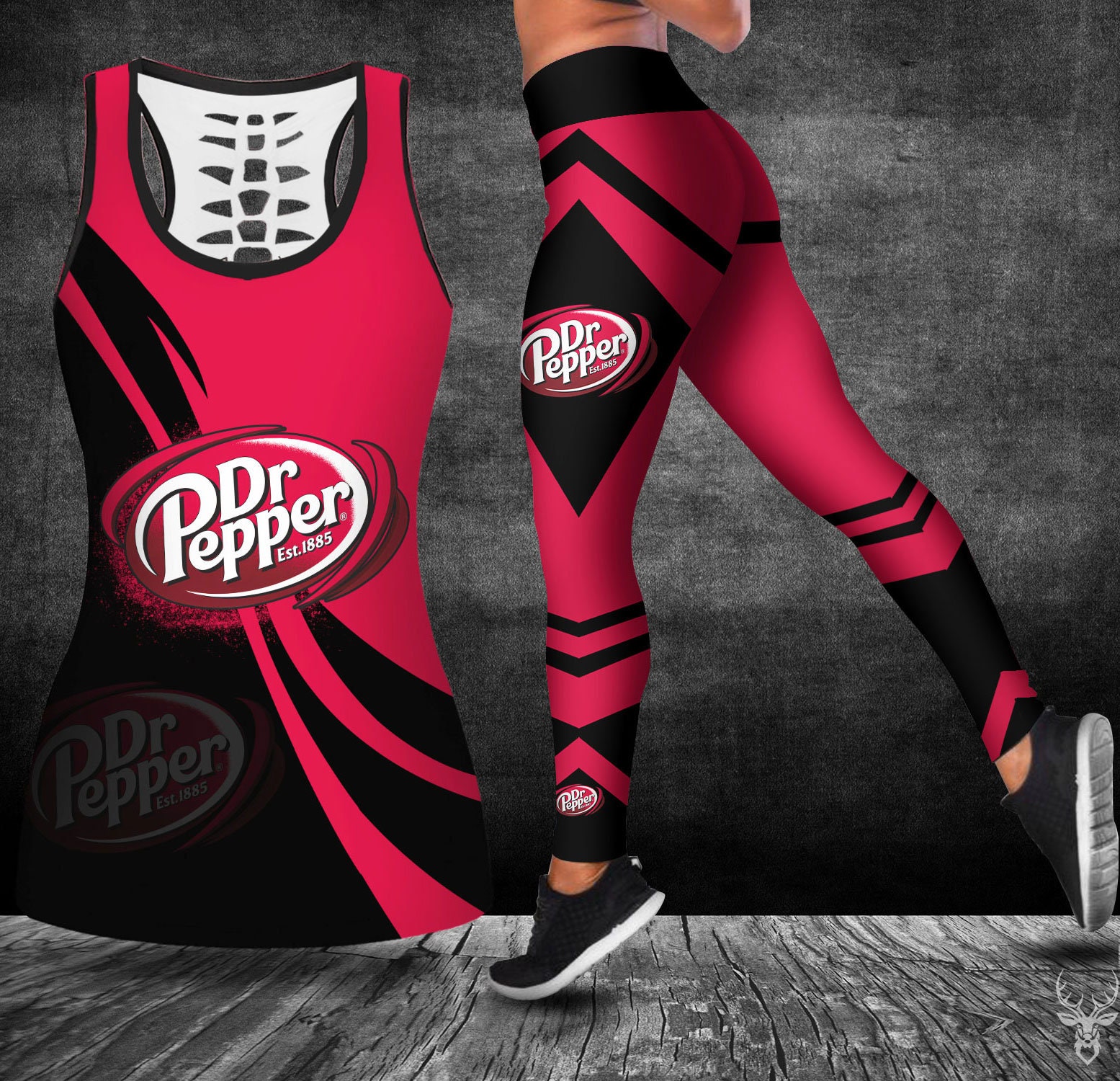 Dr Pepper Hollow Tank Top Legging Sets