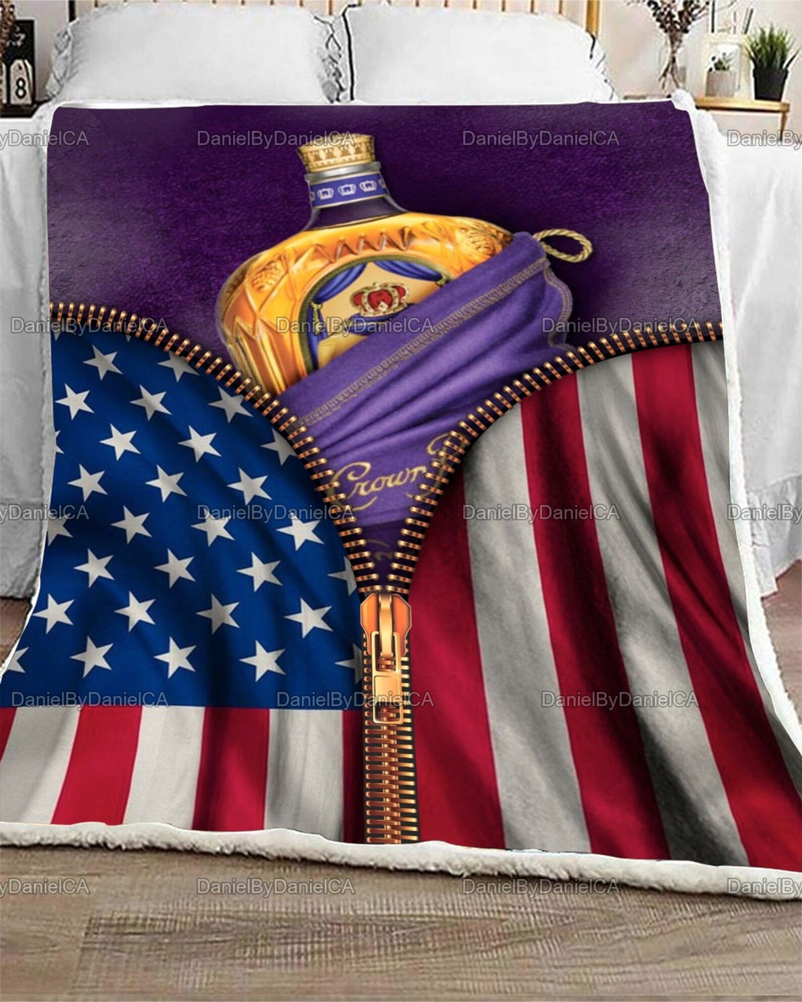 Christmas Gift Crown Royal Blanket Fleece Blanket Crown Etsy