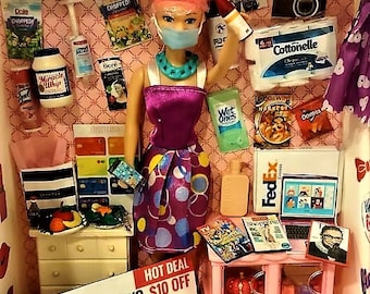 QUARANTINE QUEEN 2020 Pandemic Barbie Style Doll Dolls Recuerdo Memorabilia