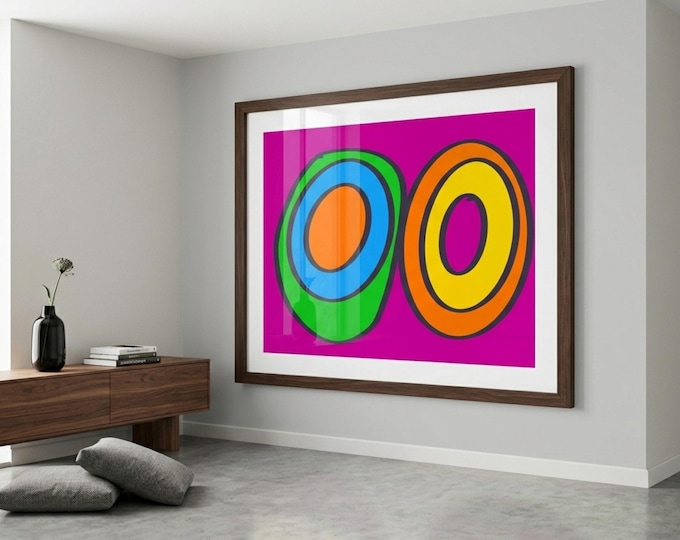 Coloured Vision Abstract Portrait Print, Vibrant Modern Art Decor, Home Decor, Sitting Room Arts