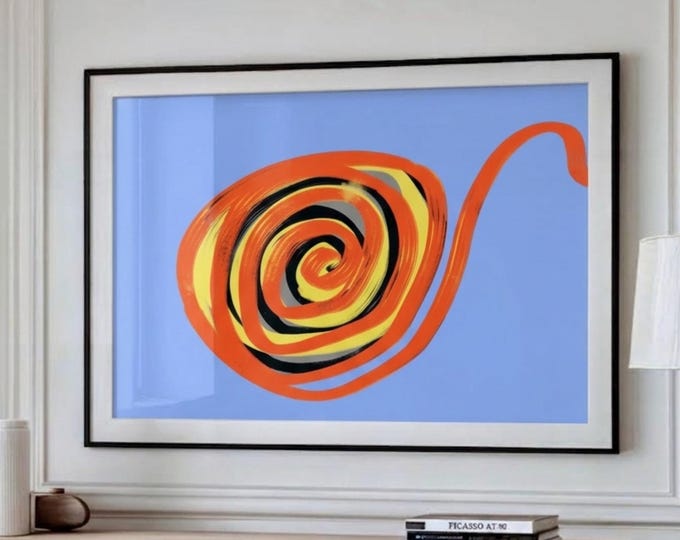 Licorice Loop Twirl Wall Art, Swirl Candy Painting, Modern Kitchen Decor