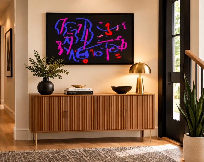 Mystical Number Code Wall Art, Abstract Numerology Print, Modern Home Decor (Digital Download)