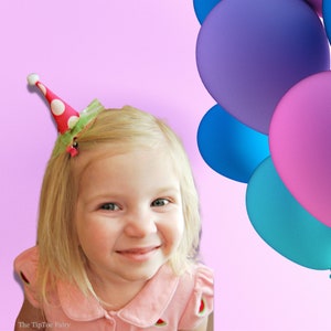 Party Hat Hair Clip Tutorial Instructions with Color PHotos | Instant Digital PDF Download easy project for beginner crafter