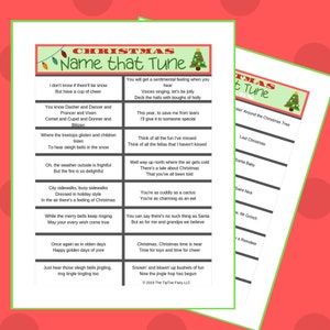Christmas Party Game - Name that Tune - Digital Download Printable