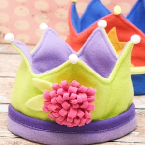Kids Fleece Crowns - Toddler & Big Kid Sizes - Sewing Pattern