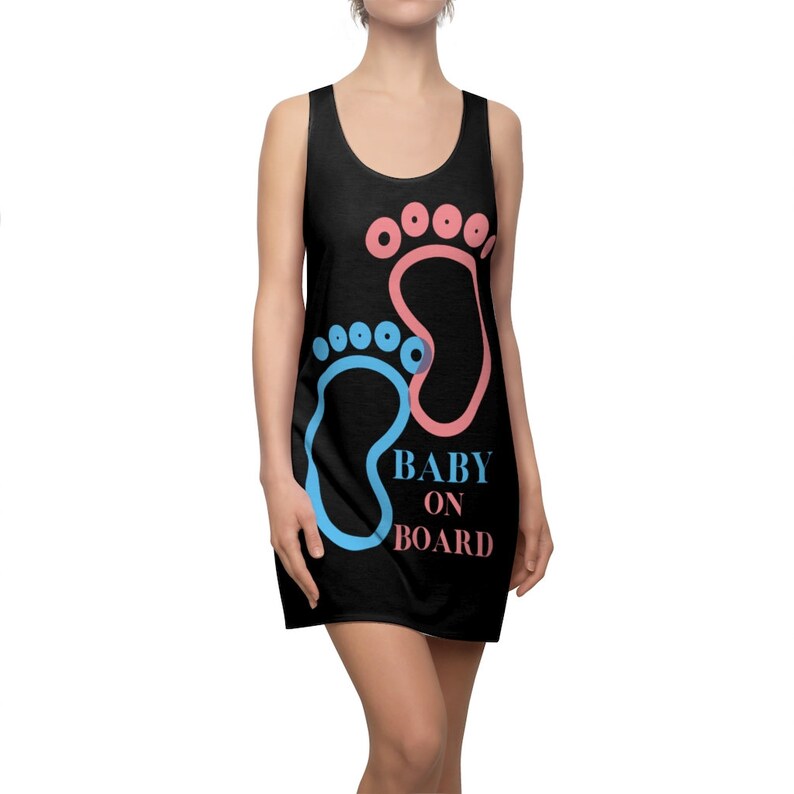 Baby on board Women/'s Cut /& Sew Racerback Dress Beach Dress