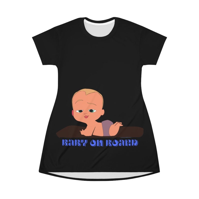 Baby on board All Over Print T-Shirt Dress