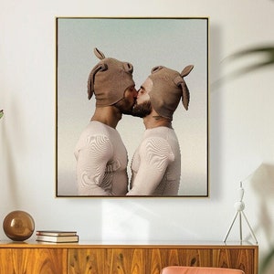 Gay couple kissing, Digital download, Printable Designs, Art Downloads, High-Resolution Prints, Instant Files, Art Downloads.