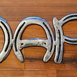 Custom Name Made From Horseshoes - Etsy