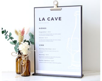 A4 wooden easel on both sides to put for your menus or to display your communications in store.