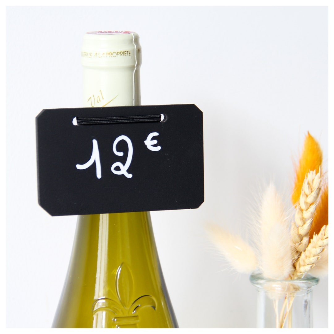 Wooden Price Tag Holder for Bottle With Elastic Compatible Etsy