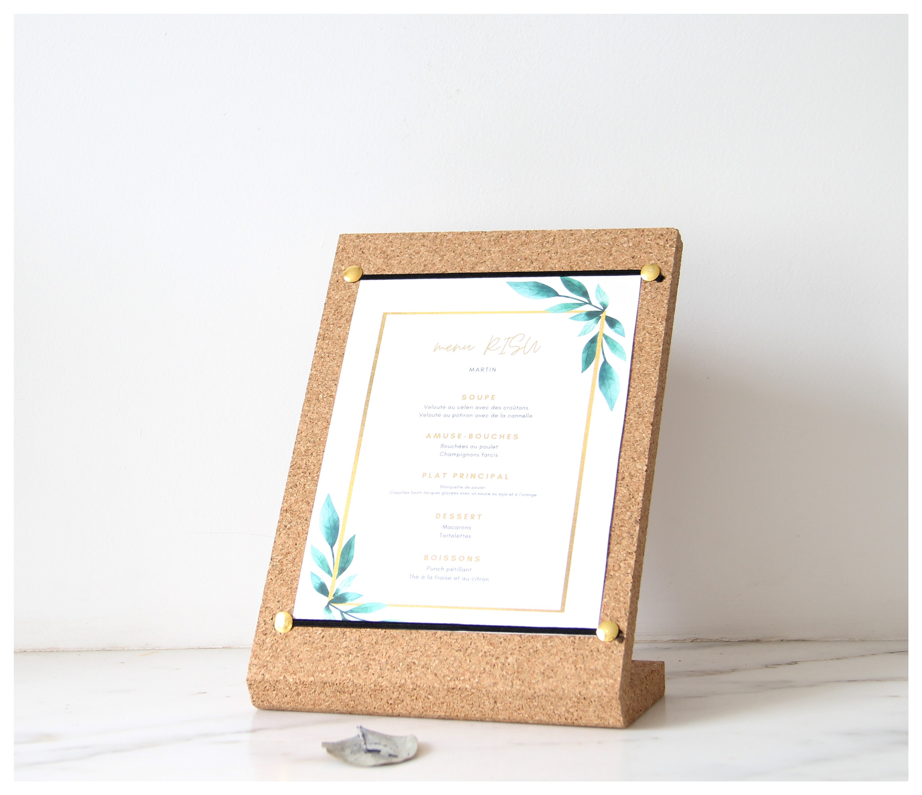 Chevalet A5 en Liège Porte Visuel Mise Avant Produit