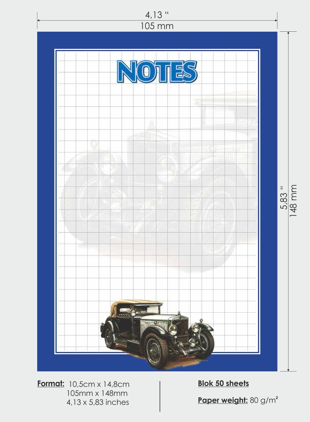 Notepad Retro Car Cute Memo Pads Notes Stationery Etsy