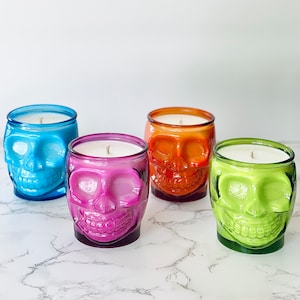 Skull Candle, Halloween Candle Decor, Home decor, Spooky Season, Skulls, Gifts for her, Skull home decor Fall scented candles Halloween gift