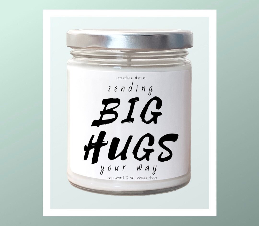 Sending Hugs Hugs In A Jar Hug Candle I Miss You Gifts Etsy