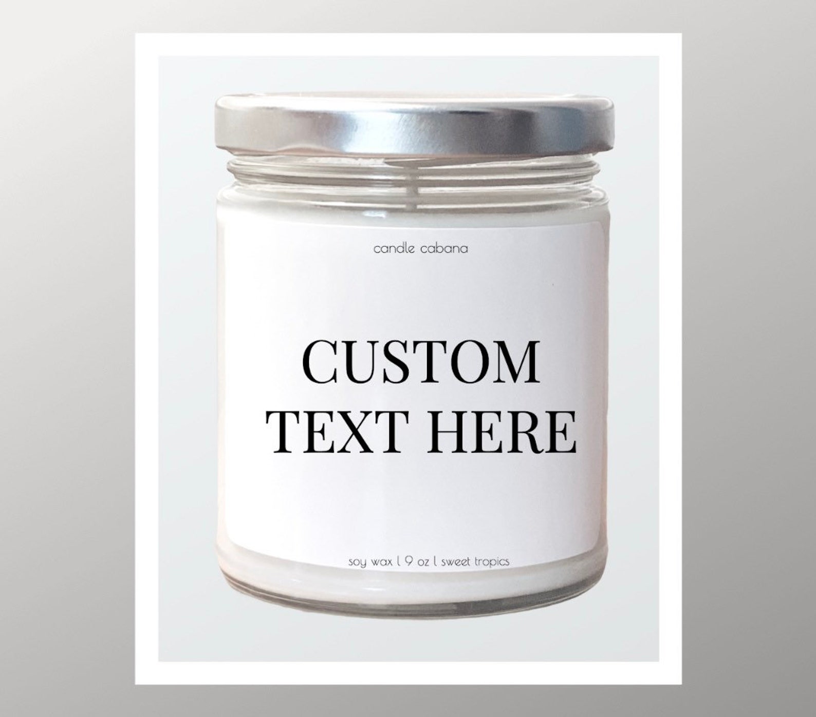 Create your own candle label Custom Labels Customizable Etsy