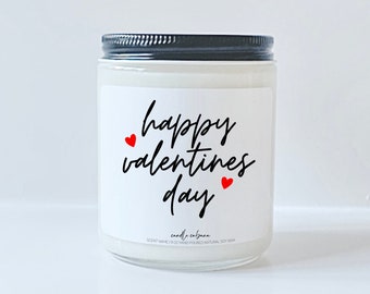 Happy valentines day candle, girlfriend gift Valentines day gift gift for her gift for him boyfriend gift relationship gift, gift for friend