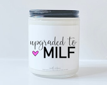 Upgraded to MILF, Expecting Parents Gift, Baby Shower Gift, Funny Gift for New Mom, New Moms Gift, Mom Birthday Gift, Mothers Day Gift