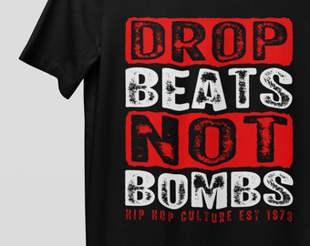 Drop Beats Not Bombs: The Golden Era Nostalgia" rap icon, old school, vintage, classic hip-hop, 80s hip-hop, 90s hip-hop,