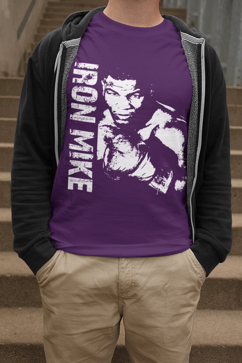 Mke TysonT-Shirt Boxing Legend IronMike TheBaddestManOnThePlanet BoxingLegend Champion KnockoutKing Purple