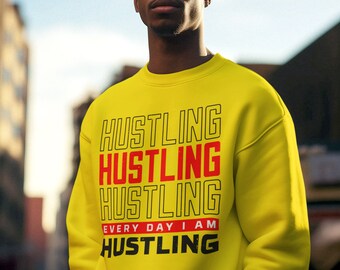 Everyday I'm Hustling Sweatshirt 90s Rap Clothing Rapper Shirt Eminem 50 Cent Notorious Big NWA 2 Pac Streetwear Clothes Jay-Z Kanye West