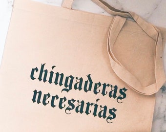 Chingaderas Tote Bag / Mexican Tote Bag / Reusable Bags / Grocery Bag / Shopping Bag / Spanish Tote Bag