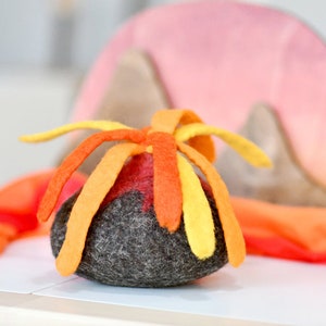 Felt Volcano Stuffed Soft Toy, Felt Volcano, Felt Volcano Toys for kids and Pets, Felt Active Volcano, Eco Toys