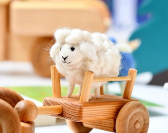 Wool Felt Sheep Toy With Various Colour, White, Grey, Red, Blue Colour Sheep, Small Felt Sheep Toy