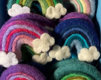 Wool Felt Colour Rainbow For Crafting, Felt Loose Part Play, Montessori Toys, Felt Rainbow, Felt Toys For Kids