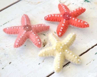 Felt Starfish Toy, Baby Thanksgiving Toys, Handmade Wool Toys, Baby Stuffed Animal, Underwater Animals, Ocean Lovers Gift