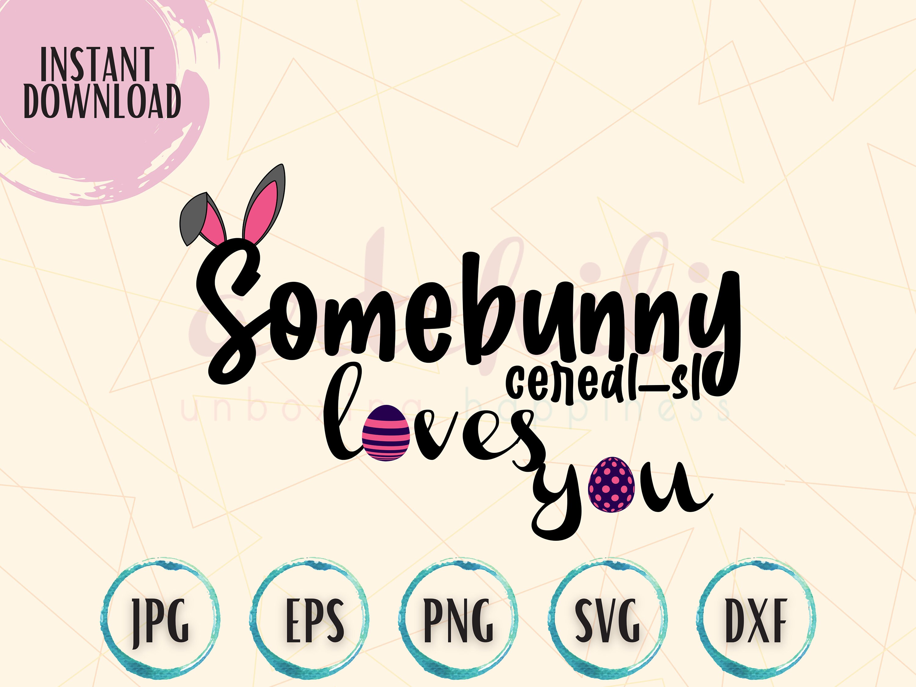 Download Somebunny cereal-sly loves you Easter svg Easter egg | Etsy