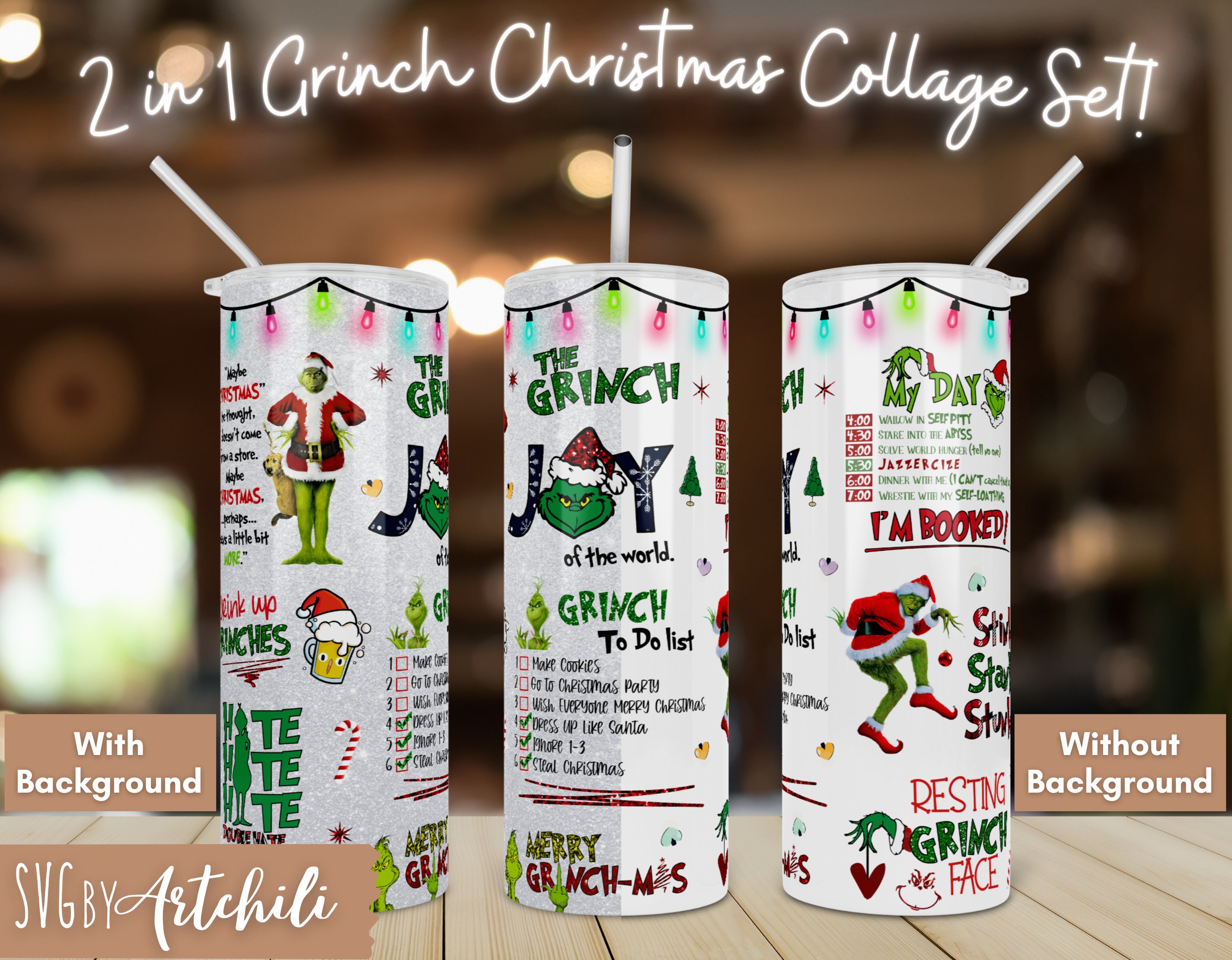 Grinch to do list tumbler – Honey Bees and Sweet Tees