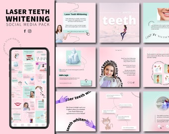 LASER TEETH WHITENING Social Media Templates