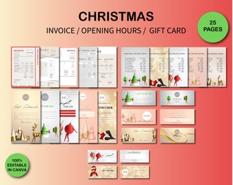 CHRISTMAS Invoice / Opening Hours / Gift Card