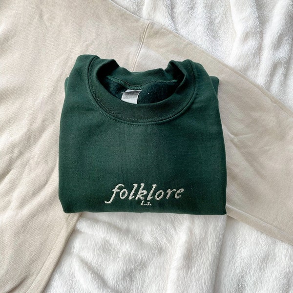 Taylor Swift Folklore Embroidered Crewneck | Taylor Swift Embroidered Sweatshirt | Folklore Sweatshirt | Folklore Crewneck | Taylor Swift