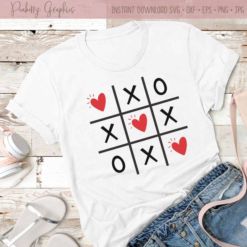 Tic Tac Toe SVG - Valentine Svg - Valentine Shirt - Valentines Day ...