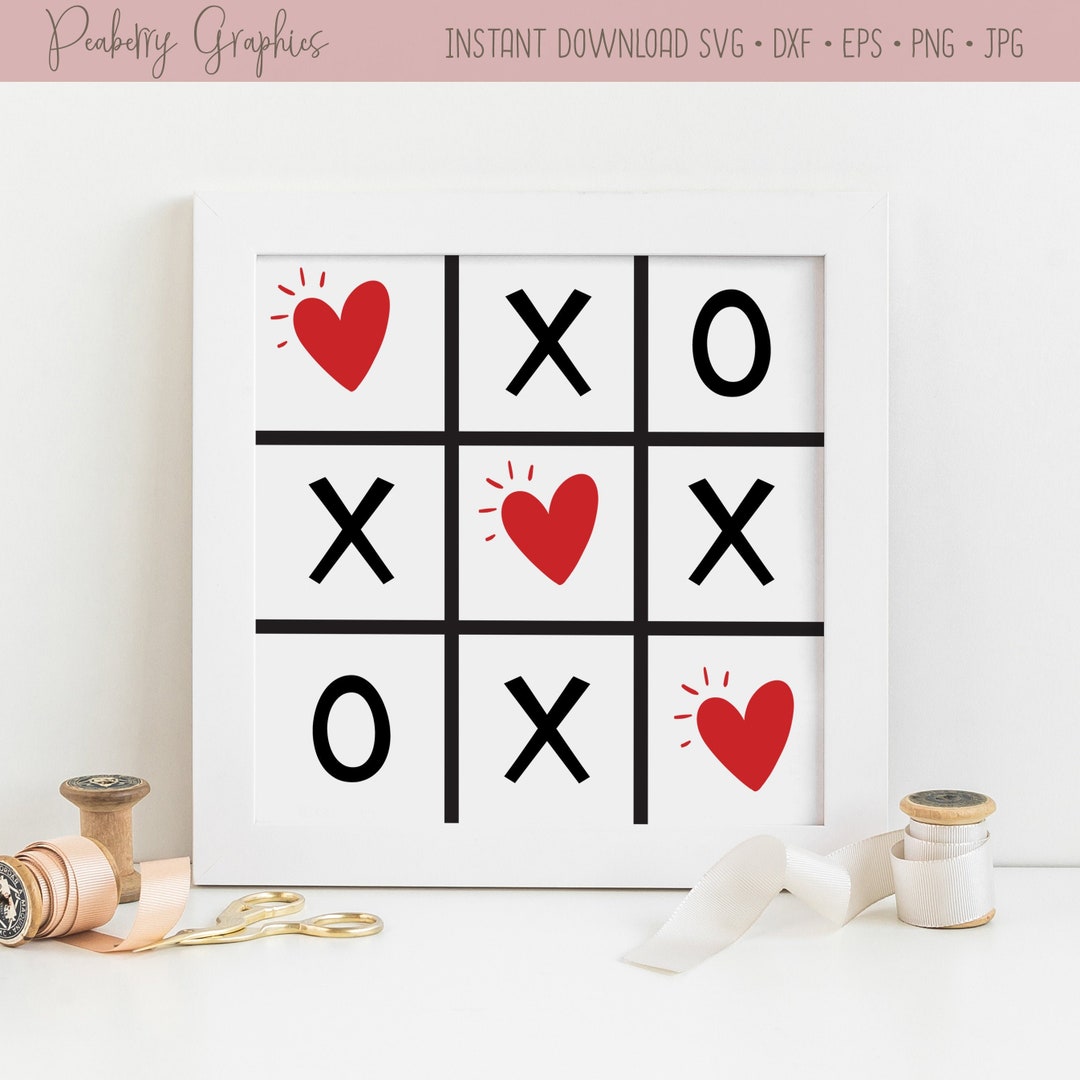 Tic Tac Toe SVG - Valentine Svg - Valentine Shirt - Valentines Day ...