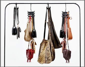 Crochets de rangement pour sac à main en métal de luxe pour sacs, organiser et garder les sacs en forme, collection NY pouvant contenir 28 sacs, dans une boîte cadeau