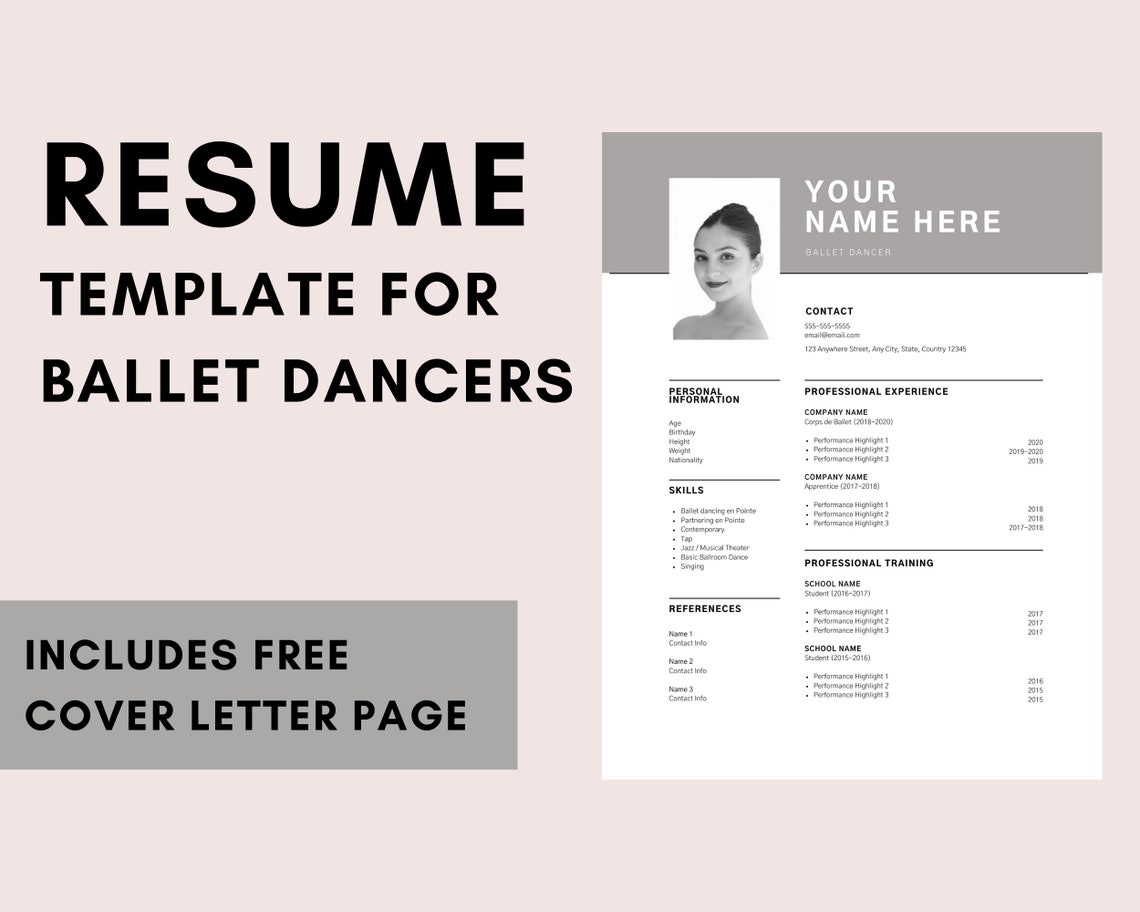 ballet company cover letter