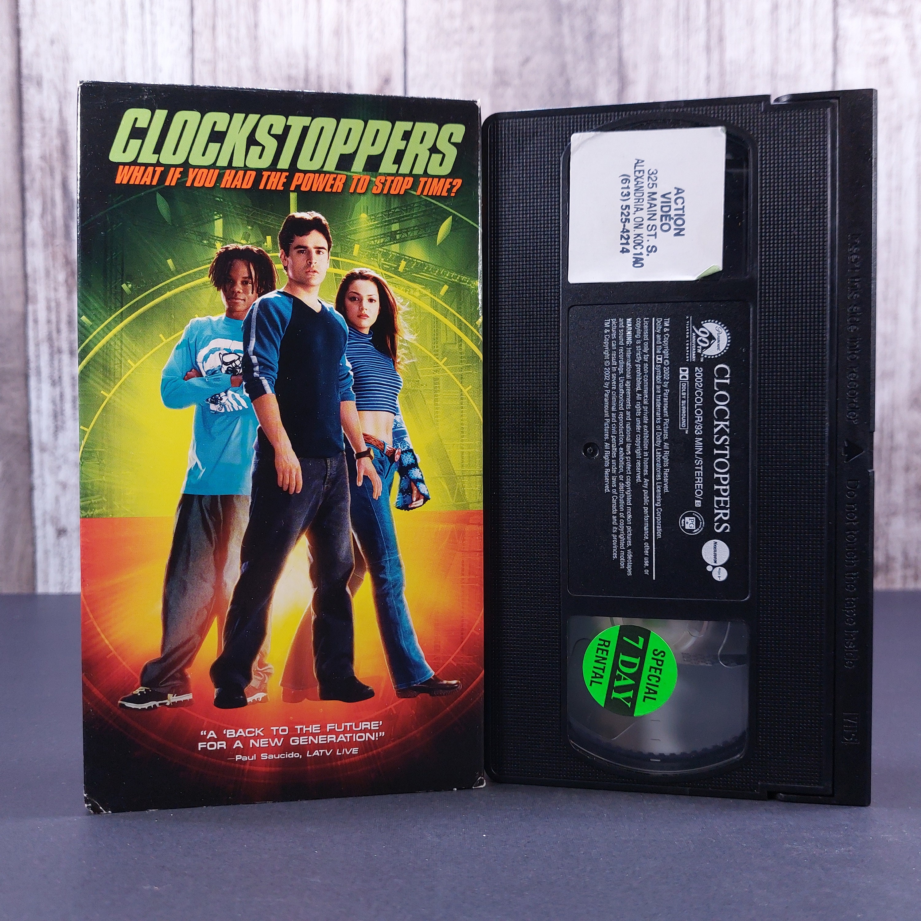 Clockstoppers 2002 Used VHS Tape Scifi Thriller Etsy Ireland