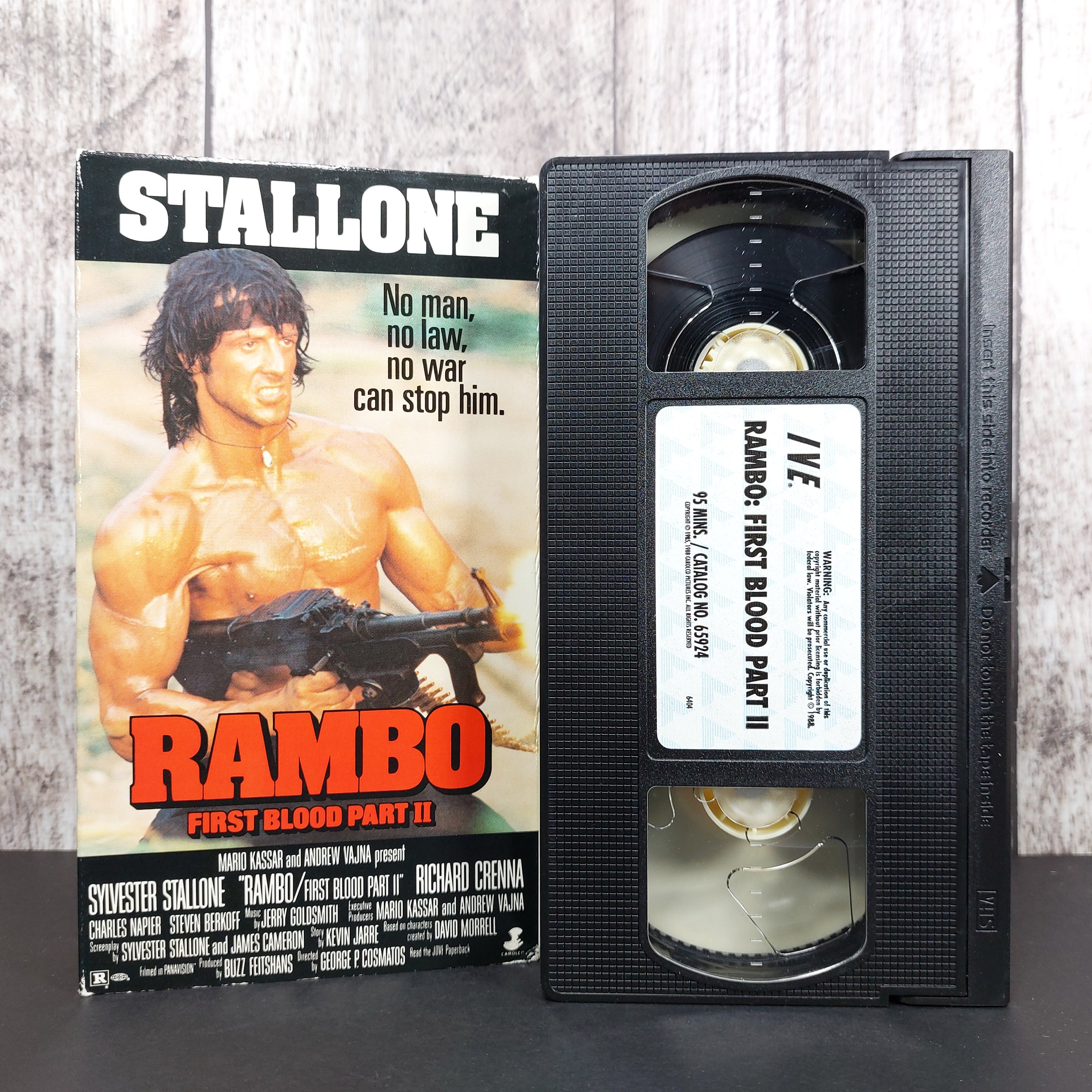 Rambo: First Blood Part II 1985 Vintage Used VHS Tape - Etsy Israel