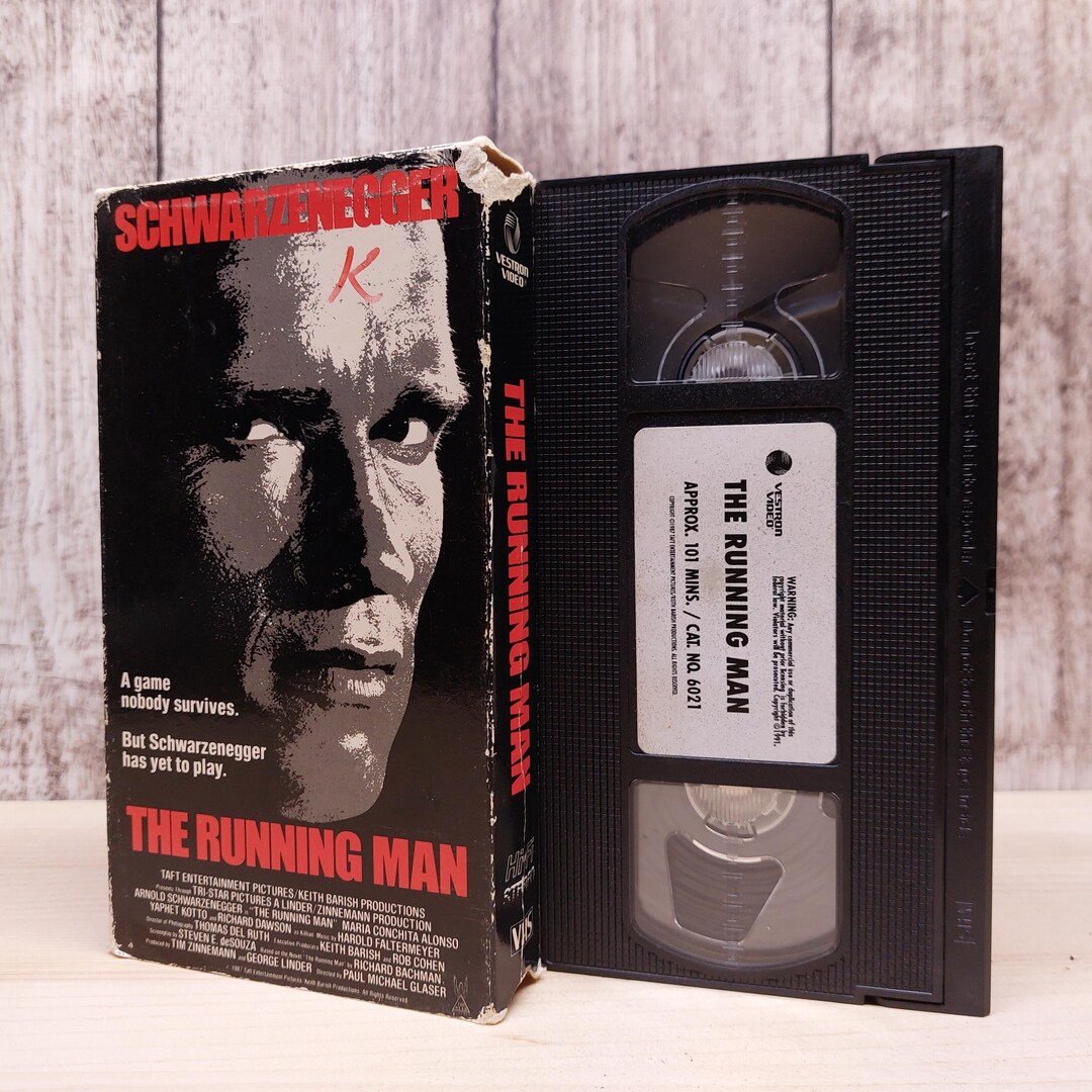 The Running Man (1987) Used VHS Tape Classic Movie Collectible