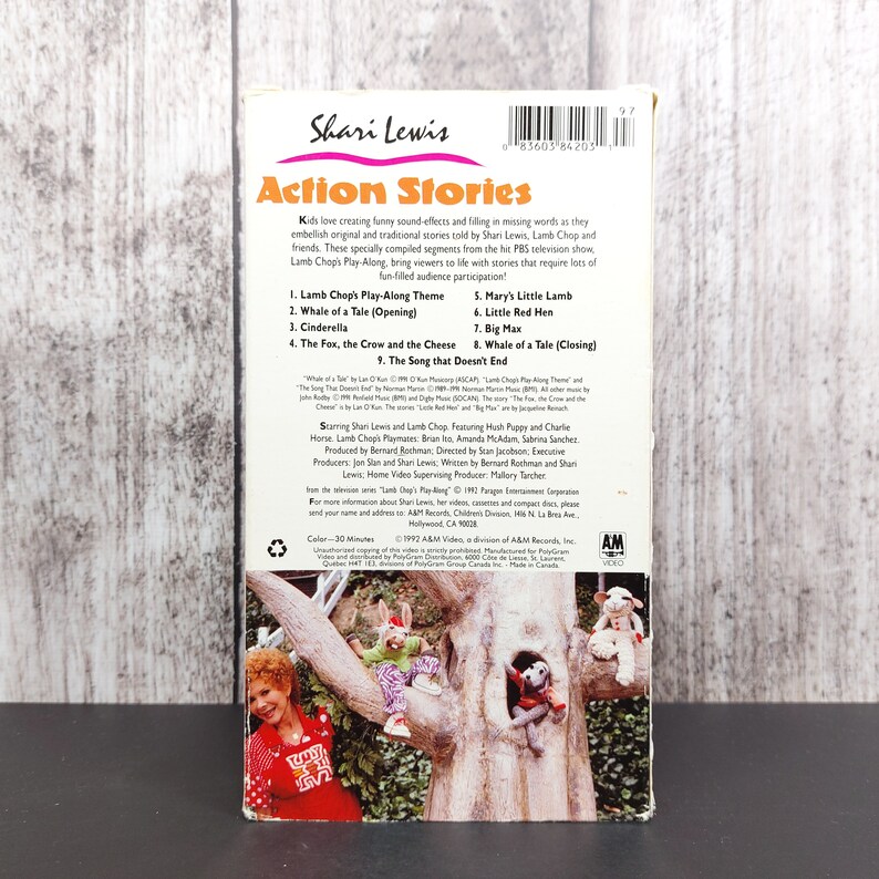 Shari lewis lamb chops play along action stories 1992 etsy
