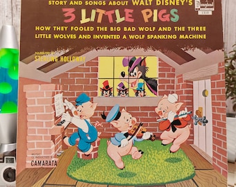 3 Little Pigs (1966) [DQ-1310] | Used Vintage Vinyl Record Album LP, Ultrasonically Cleaned