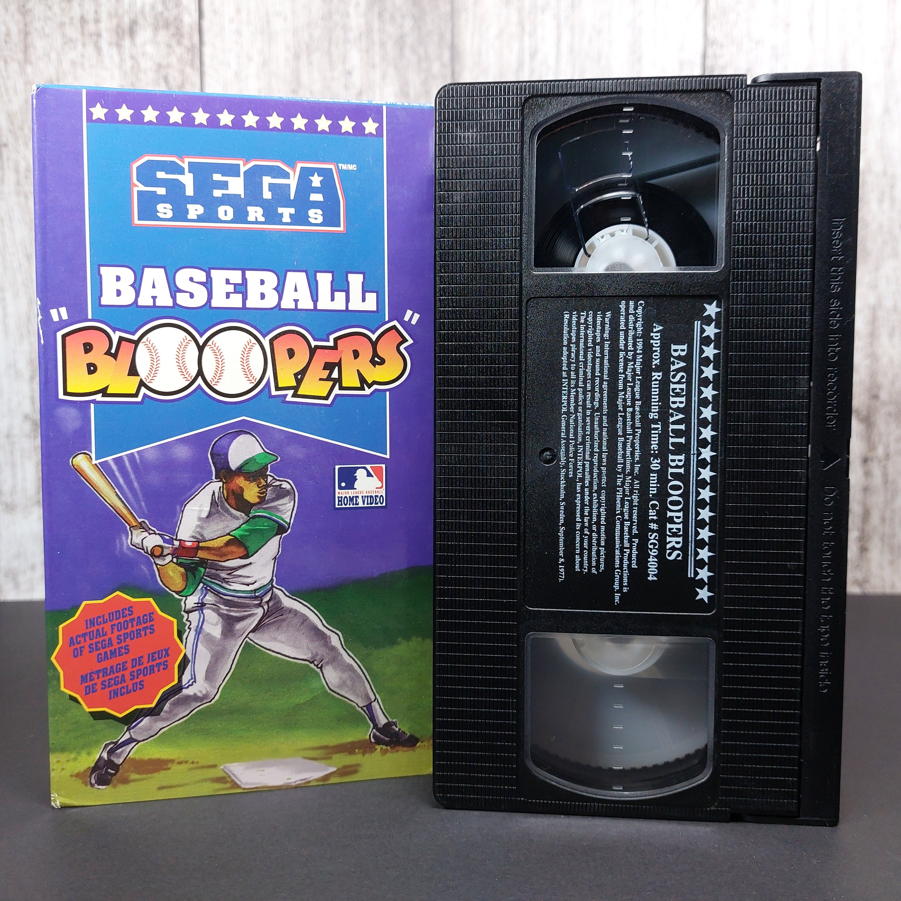 Sega Sports Baseball Bloopers 1994 Vintage Used VHS Tape - Etsy.de