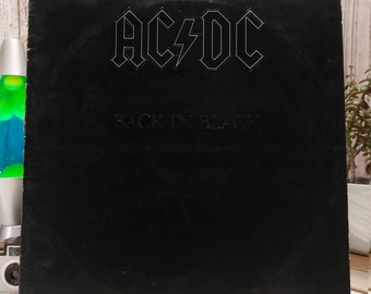 AC/DC - Back In Black (1980) [XSD 16018] | Used Vintage Vinyl Record Album Lp, Ultrasonically Cleaned