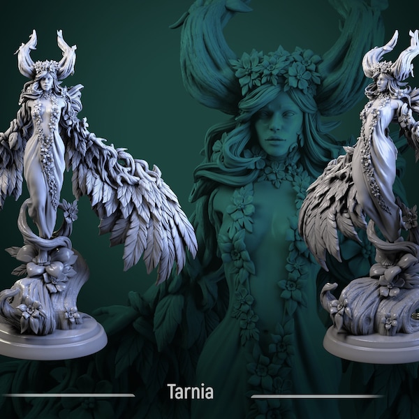 Tarnia | Elven Queen | Goddess | Woodland Angel | 32mm | 75mm | Bust | White Werewolf Tavern