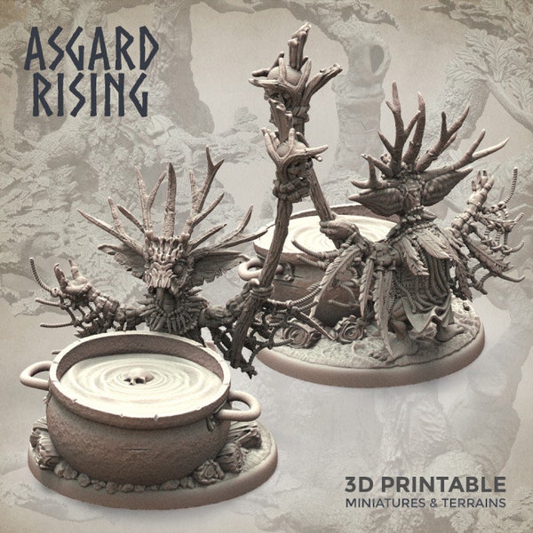 Goblin Shaman | Priest | Elder | Medicine Man | Witch Doctor | 32mm | Asgard Rising