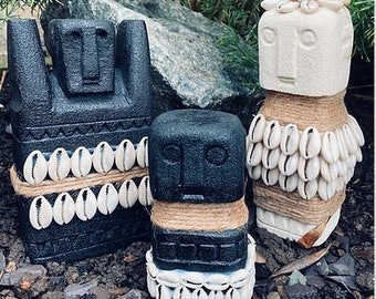 Handmade sandstone Sumba Figures, unique housewarming gift.